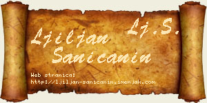 Ljiljan Saničanin vizit kartica